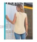 Lotusmile Women's Sleeveless Tank Tops Summer Ruffle Trim Chiffon Blouses Shirts