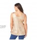 Roamans Women's Plus Size Scoopneck Metallic Tank Top Top Sleeveless Sparkle Shirt