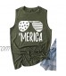 Umsuhu American Flag Graphic Tank Tops for Women Sleeveless Graphic Tank Tops Tees Shirts
