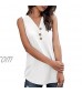 WIHOLL Womens Tank Tops V Neck Loose Fit Casual Summer Sleeveless Tops Button Down Solid Color Shirts