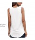 WIHOLL Womens Tank Tops V Neck Loose Fit Casual Summer Sleeveless Tops Button Down Solid Color Shirts