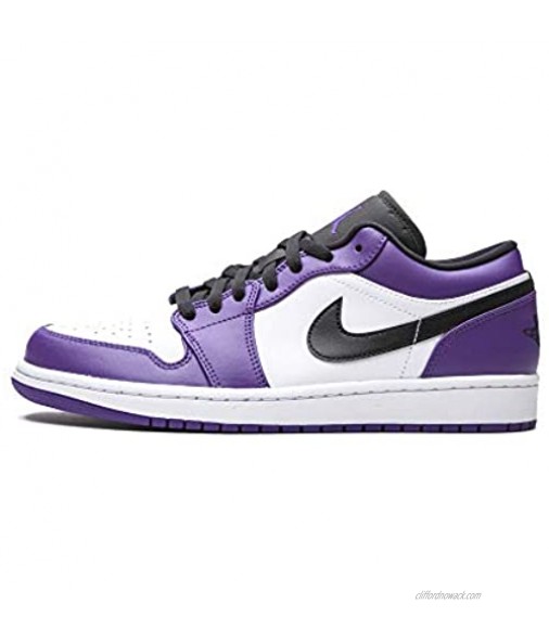 Jordan Mens Air 1 Low Court Purple - Court Purple/Black-White 553558 500 - Size 10