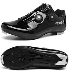 BETOOSEN Breathable Road Bike Cycling Shoes MTB Bicycle Shoes Mens Womens with Quick lace Self-Locking Compatible SPD Cleats