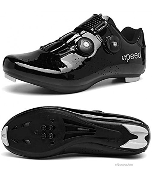BETOOSEN Breathable Road Bike Cycling Shoes MTB Bicycle Shoes Mens Womens with Quick lace Self-Locking Compatible SPD Cleats