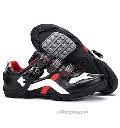 BUCKLOS Road Cycling Shoes Mens Precise Buckle Strap Compatible with Peloton Biking Shoes Spin Shoes Bicycle Sneakers for SPD Look Delta Lock Pedal Indoor Outdoor
