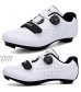 GENAI Men Road Bike Shoes Women Cycling Shoes Included Cleats(Combination Set) Compatible with Look SPD/SPD-SL for Outdoor/Indoor Cycling Exercise Shoes White