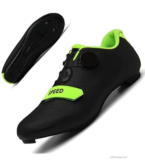Great Flyor Men Road Bike Shoes Peloton Bike Women Cycling Shoes SPD for Outdoor/Indoor Spin Exercise Compatible with Cleats Delta Look