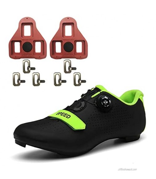 Men Indoor Peloton Cycling Shoes with Delta Bike Cleats 3 Bolts SPD-SL Road Cycle Bicycle Shoes Spinning Biking Shoes