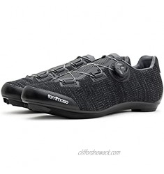 Tommaso Strada Elite Knit Quick Lace Style Road Bike Cycling Shoe  Dual Compatible with SPD  Delta  Black