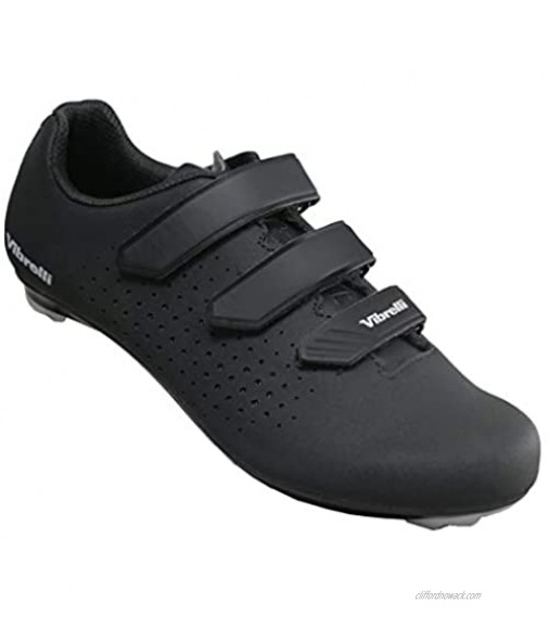 Vibrelli Men's Cycling Shoes - Road Peloton Spin Shoes - Fits All Cleats: Look Shimano Delta Keo SPD SPD-SL - Indoor Cycle Bike Shoes - Cleats not Included