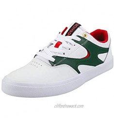 DC Men's Kalis Vulc Casual Skateboarding Shoes  White White Red Wrd  US:7