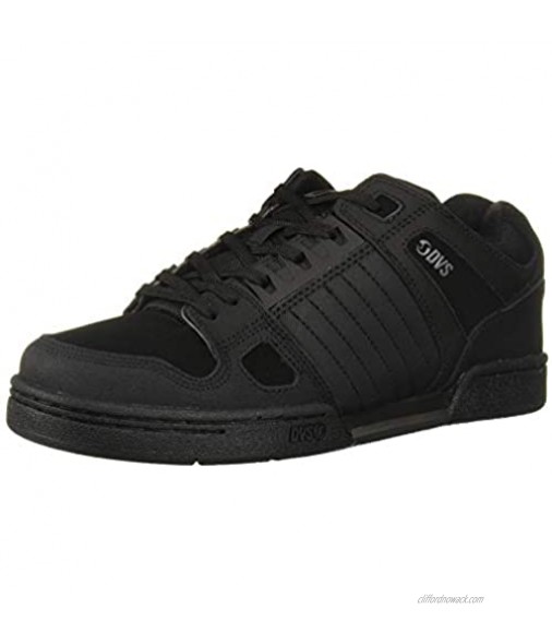 DVS Men's Celsius Skate Shoe Black Black Leather 11.5 Medium US