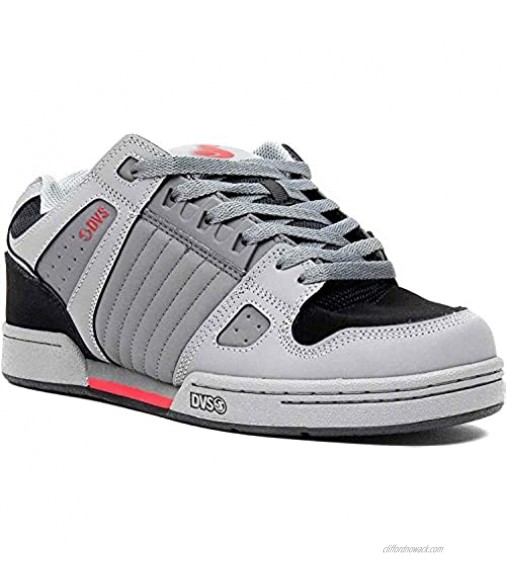 DVS Men's Celsius Skate Shoe (Charcoal Grey Red Numeric 7)
