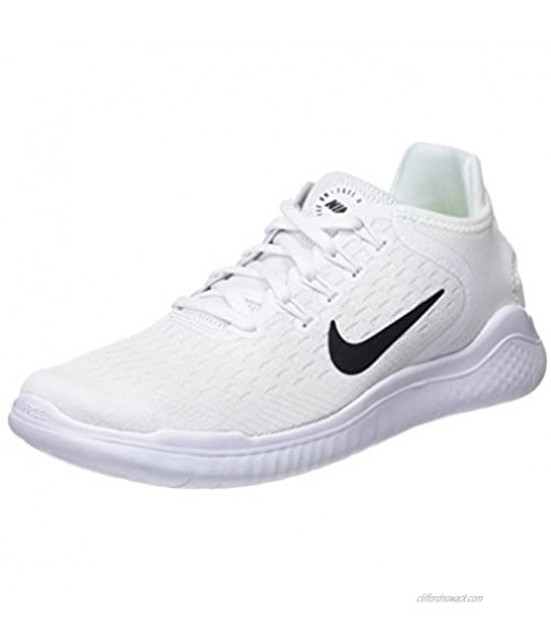 Nike Women's Free RN 2018 Running Shoe White/Black 6 M US