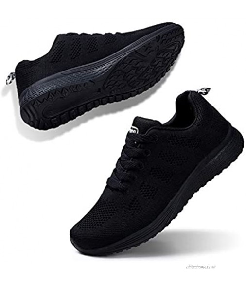 STQ Walking Shoes for Women Casual Lace Up Lightweight Tennis Running Shoes