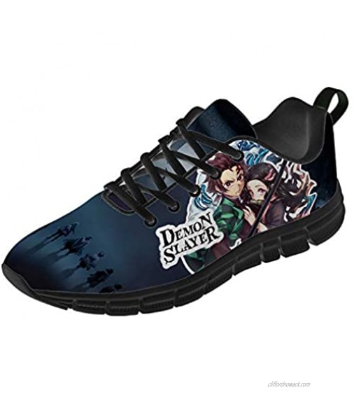 Uminder Japanese Anime Shoes for Mens Womens 3D Print Breathable Lightweight Non-Slip Anime Cosplay Road Running Shoes Gifts for Lovers