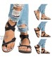 Roman Flat Sandals for Women Casual Summer Open Clip Toe Ankle Strap Strappy Sandals Slingbacks Outdoor Beach Comfort Shoes