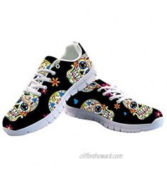FOR U DESIGNS Vintage Rose Floral Print Women's Fashion Sneaker Comfortable Walking Running Shoes
