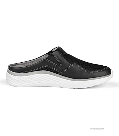 GECKO MAN Women's Mule Sneakers with Arch Support Slip on & Fashion Casual Non-Slip Shoes