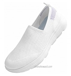 konhill Women’s Tennis Walking Shoes - Comfortable Athletic Work Slip on Sneakers