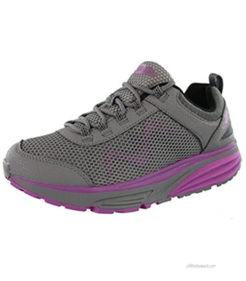 MBT Womens Colorado 17 Grey/Purple Rocker Bottom Fitness Walking Shoe Size 11