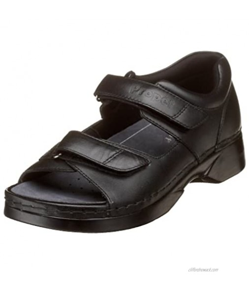 Propet Women's W0089 Pedic Walker Sandal Black 10 X (US Women's 10 EE)