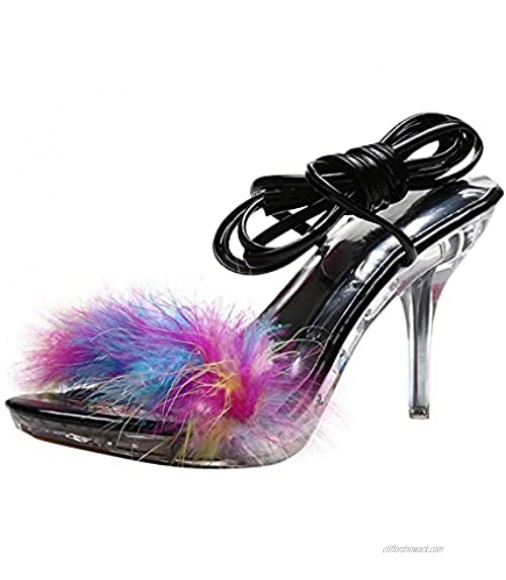 Ladies Summer fashion plus size plush pure color strap high heels women