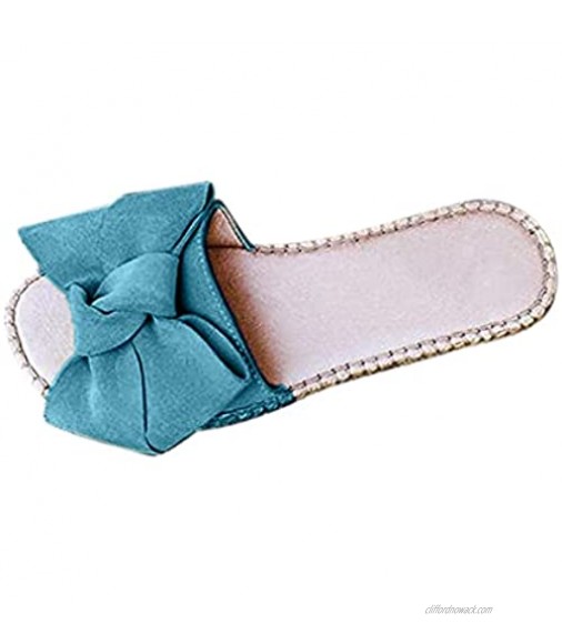 Smooto Women's Sandals Open Toe Butterfly-knot Sandals Flat Slipper Low Heel Slide Sandals Casual Shoes for Women