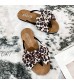 Women's Platform Wedge Sandals Women's Casual Fashion Flip Flops Leopard Print Suede Bow Flat Beach Shoes Women's Shops