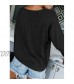 Dokotoo Womens Simple Crewneck Long Sleeve Casual Solid & Tie Dye Thin Pullover Sweatshirts Tops Shirts
