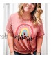 Mama Rainbow Shirt Mama Shirt Cute Mom Shirts Graphic Tees for Women Momma Tshirts Short Sleeve Summer Shirts