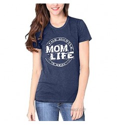 Mom Life T Shirts Women Mom Life is Ruff Short Sleeve Tees Shirt Casual Mama Shirts Tops