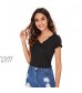SweatyRocks Women's Basic Crop Top Short Sleeve Round Neck Tee T-Shirt
