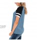 WAYMAKER Women Raglan Short Sleeve T Shirt Color Block Baseball Striped Shirt Loose Tunic Tee Tops