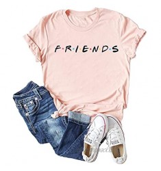 Women's Friends T-Shirts Friends TV Show Tees Funny Printed Letter Tops Friends Gift