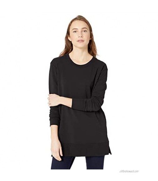 Brand - Daily Ritual Women's Relaxed Fit Terry Cotton and Modal Side-Vent Tunic