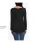 HAOMEILI Women's Henley Shirts Casual Blouse Long Sleeve Button Up Tunic Tops Solid Color Fit Flare