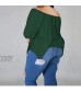 IyMoo Women's Plus Size Off Shoulder Tops Casual Loose Shirt Half Sleeve Irregular Tunics Blouse