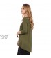 Kosher Casual Women's Modest 3-4 Sleeve 'High Low' Flowing Tunic Top