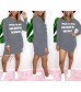 TshineY Women's Short Sleeve Letter Printed Loose Shirt Mini Dress Tops Clubwear