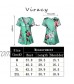 Viracy Women's Short Sleeve V-Neck Casual Flowy Tunic Shirt