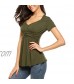 Zeagoo Women V Neck Tunic Tops Casual Comfort Blouse Loose Fitting Short Sleeve Tops