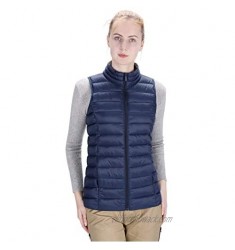 DISHANG Women's Winter Puffer Vest Zip Up Sleeveless Jacket Outdoor Sports Insulated Gilets