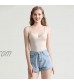 FORUU Cami with Built in Bra for Women 2020 New Sexy Casual Solid Tank Strap Round Neck Crop Top Push Up Padded Vests