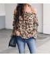 Off Shoulder Blouse for Women Fashion 2020 Leopard Print Casual Long Sleeve Tunic Tops Comfy Shirts - Limsea