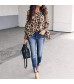Off Shoulder Blouse for Women Fashion 2020 Leopard Print Casual Long Sleeve Tunic Tops Comfy Shirts - Limsea