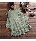 OTTATAT 2020 Summer Trendy Popular Blouse for Women Vintage Solid Lace O-Neck Short Sleeves Plus Size Top T-Shirt