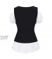 SAMCOS Womens Two Piece Vest T Shirts Summer Single Collar Bodycon Waistcoat Top for Adults