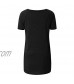 TBKOMH Womens Tops Casual T-Shirt Tunic Blouse Fashion Plus Size Print V Neck Short Sleeved Long T-shirt Blouse