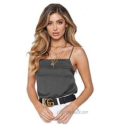 Women Square Neck Camisole Sleeveless Sexy Cami with Non-adjustable Straps